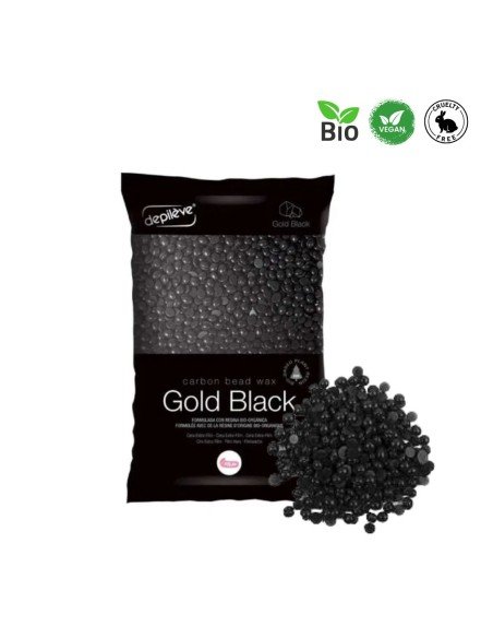 Cera caliente Carbon Gold Black Vegana Depilève 1kg