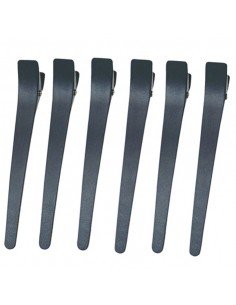 Pinzas negras bolsa 6uni Eurostil